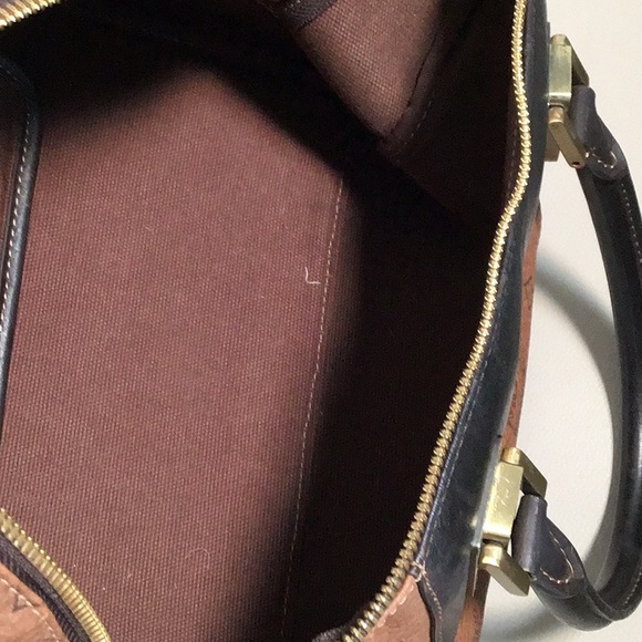 EUC. MCM Vintage Visetos Munchen Boston Bag #B4720 Brown and Black - Picture 7 of 15